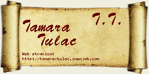 Tamara Tulać vizit kartica
